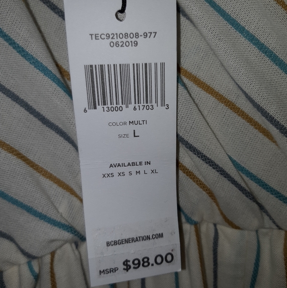 Stripe Culotte Jumpsuit (Multi) - Picture 10 of 11